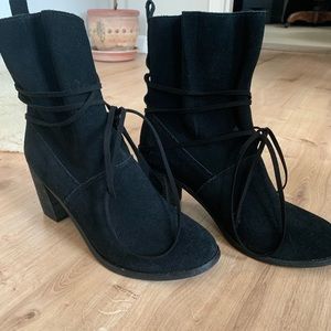 TOMS Black Suede ankle boots